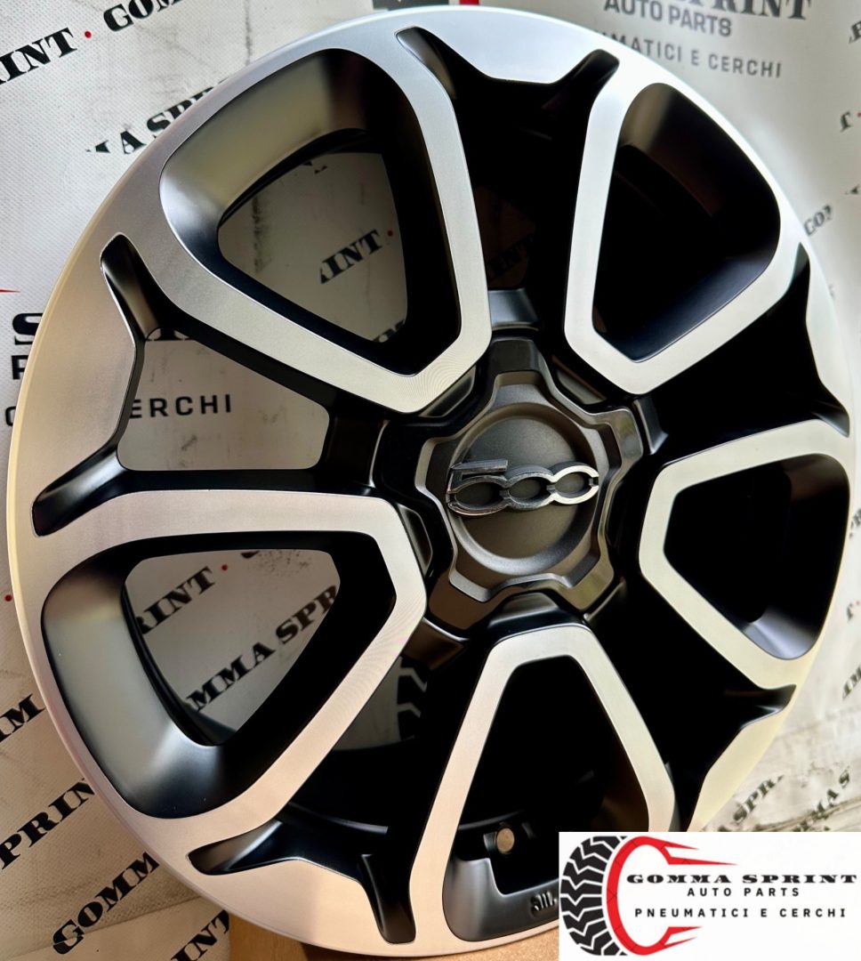 4 CERCHI IN LEGA ORIGINALI RAGGIO 16 FIAT 500X NERO OPACO DIAMANTATO (PARI AL NUOVO) - immagine 2