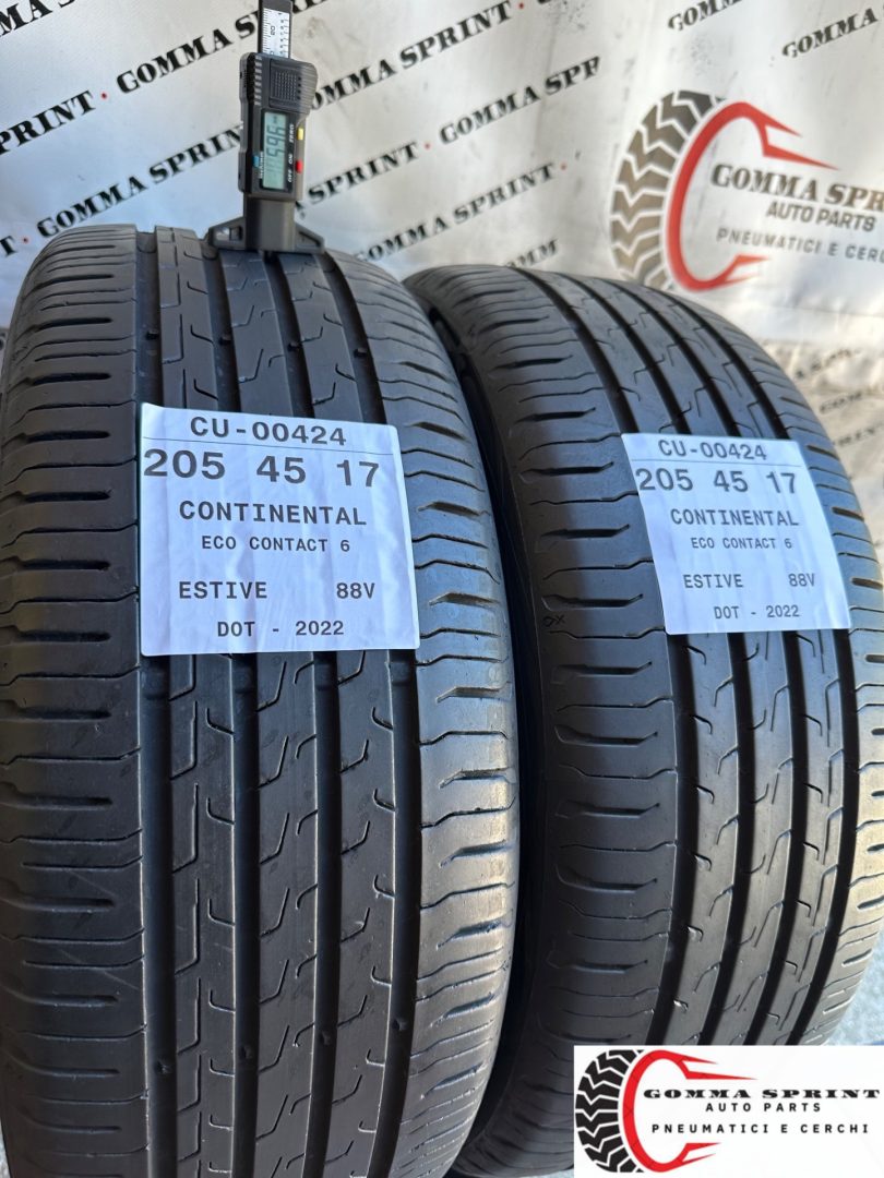 2 PNEUMATICI 205/45 R17 CONTINENTAL ESTIVE - immagine 2
