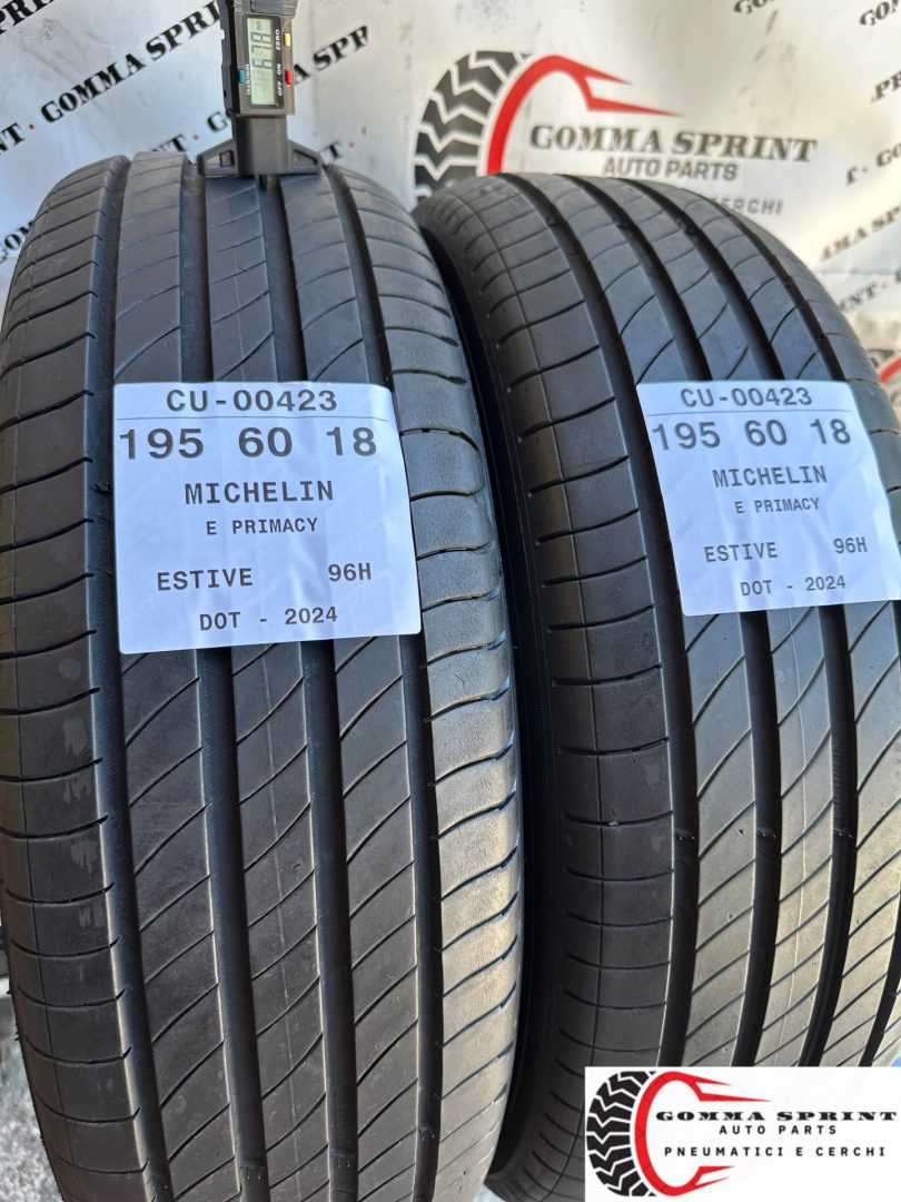 2 PNEUMATICI 195/60 R18 MICHELIN ESTIVE 80% - immagine 2