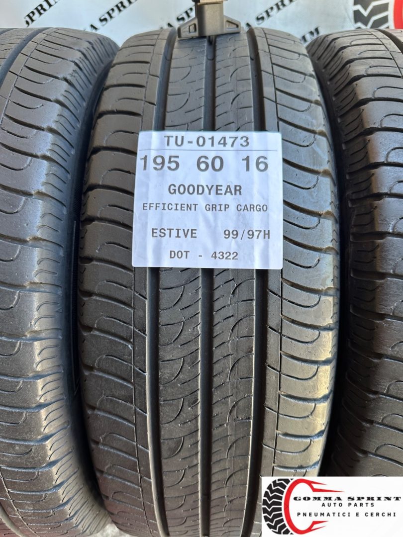 4 PNEUMATICI 195/60 R16C GOODYEAR ESTIVE 90% - immagine 2