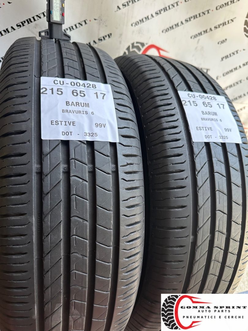 2 PNEUMATICI 215/65 R17 BARUM ESTIVE 85% - immagine 2