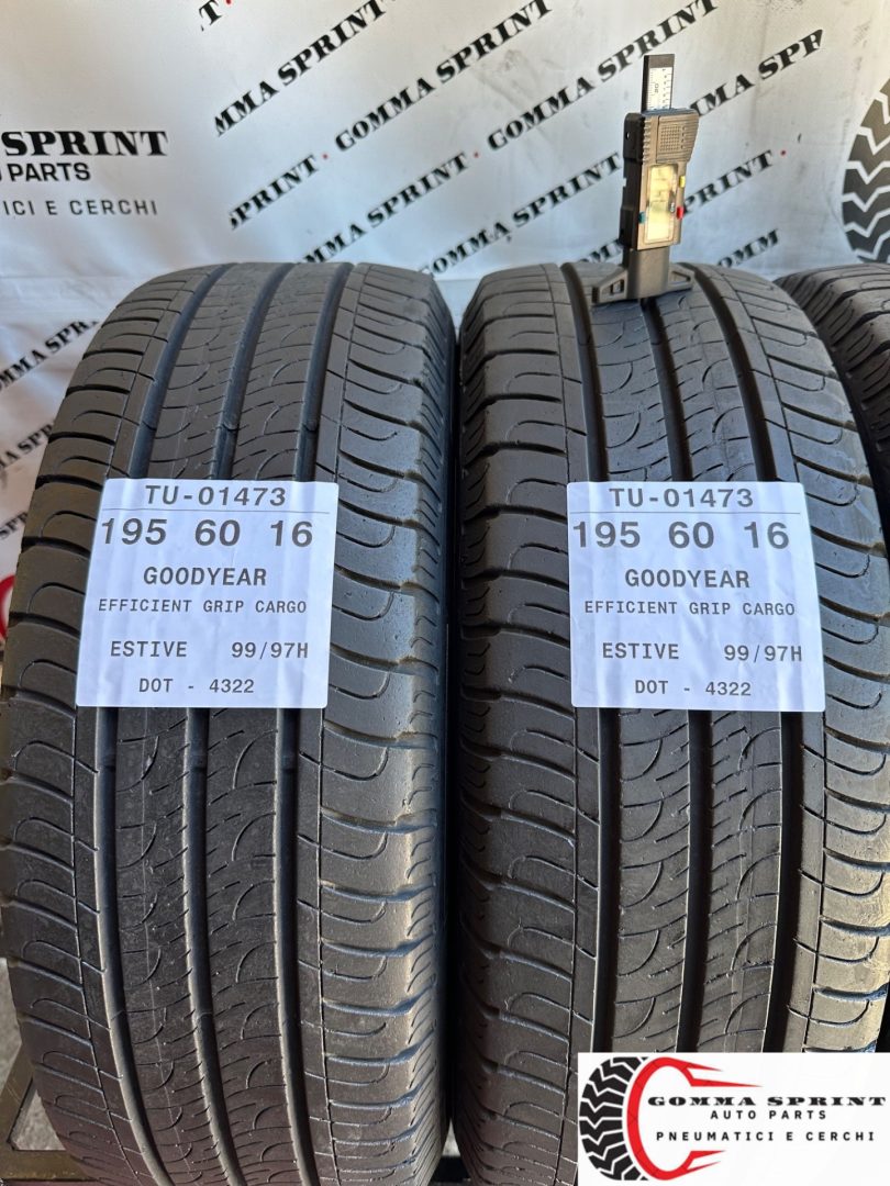4 PNEUMATICI 195/60 R16C GOODYEAR ESTIVE 90% - immagine 3