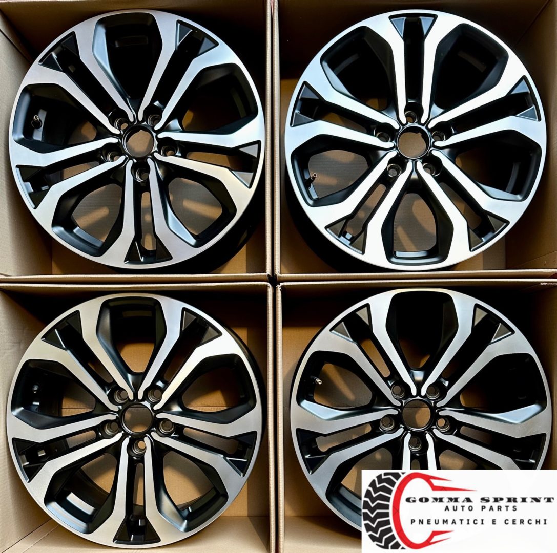 4 CERCHI IN LEGA ORIGINALI RAGGIO 17 FORD PUMA NERO OPACO DIAMANTATO (PARI AL NUOVO) - immagine 4