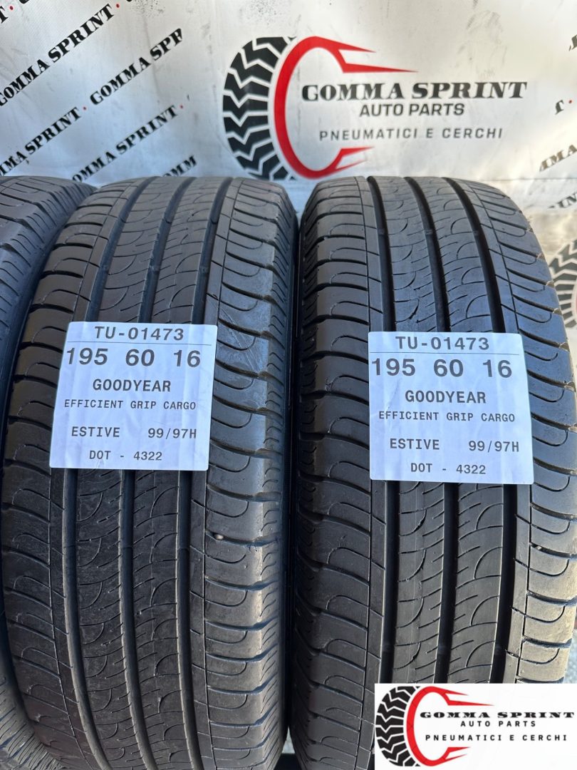 4 PNEUMATICI 195/60 R16C GOODYEAR ESTIVE 90% - immagine 4