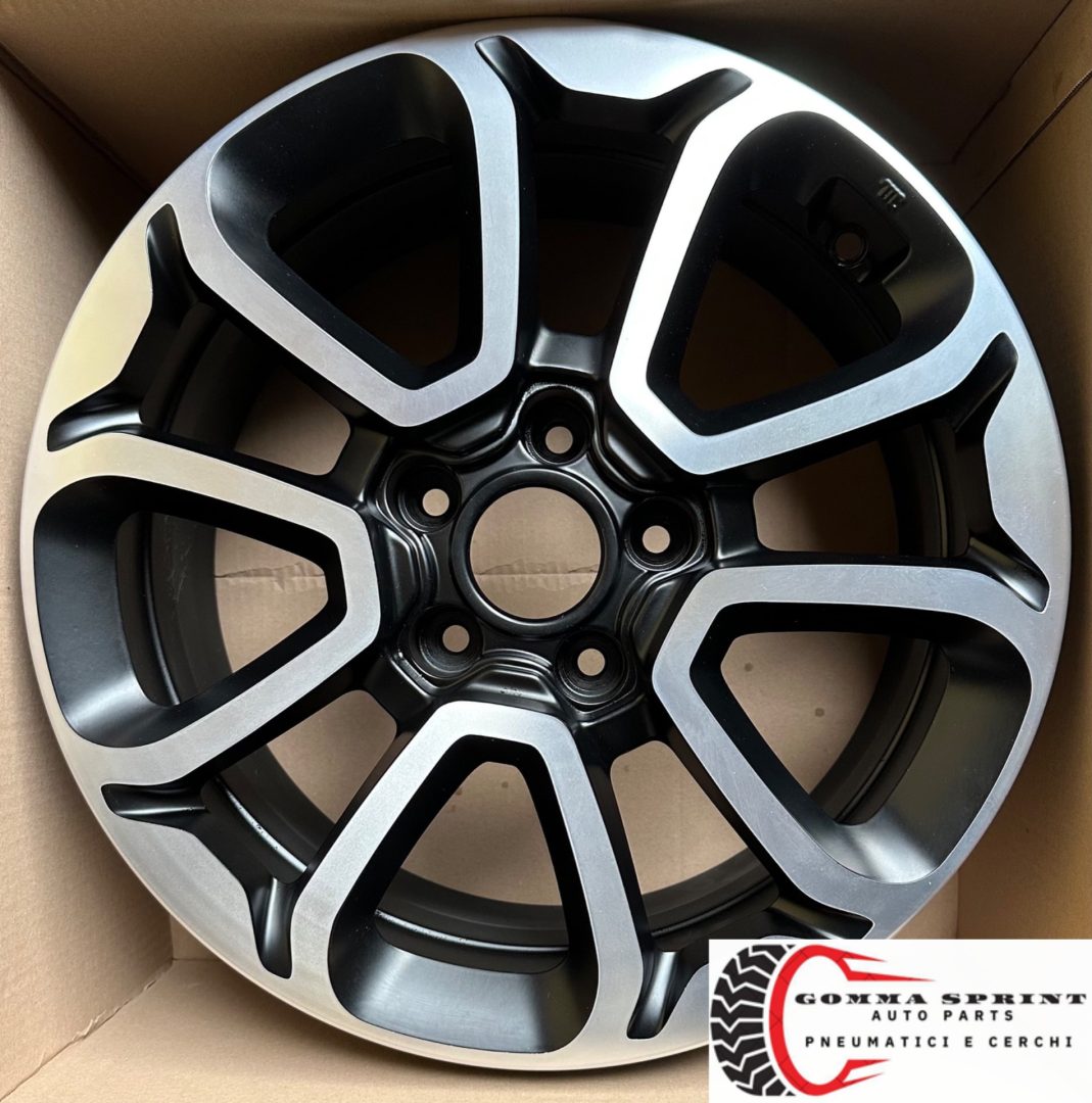 4 CERCHI IN LEGA ORIGINALI RAGGIO 16 FIAT 500X NERO OPACO DIAMANTATO (PARI AL NUOVO) - immagine 5