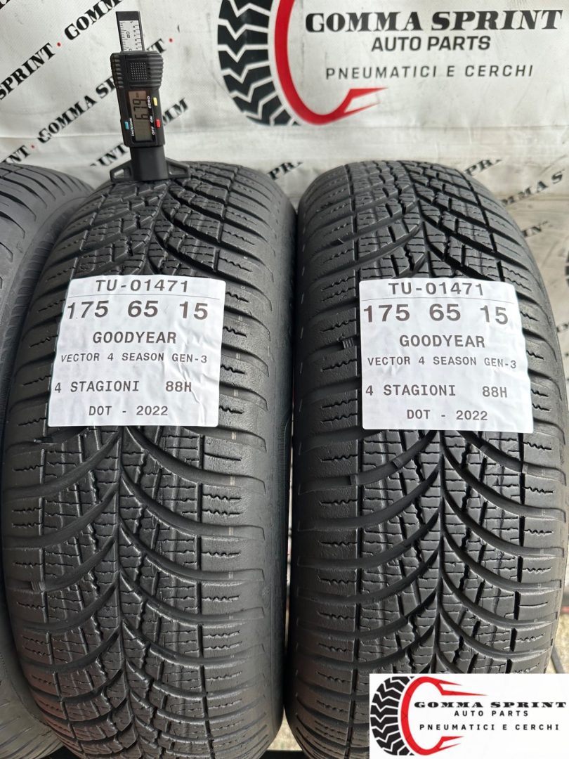 4 PNEUMATICI 175/65 R15 GOODYEAR 4 STAGIONI - immagine 5