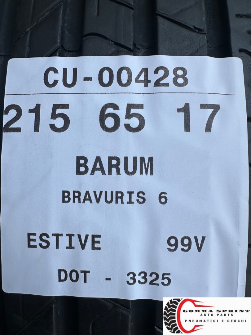 2 PNEUMATICI 215/65 R17 BARUM ESTIVE 85% - immagine 5