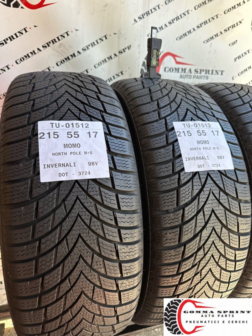 4 PNEUMATICI 215/55 R17 MOMO INVERNALI 80% - immagine 6