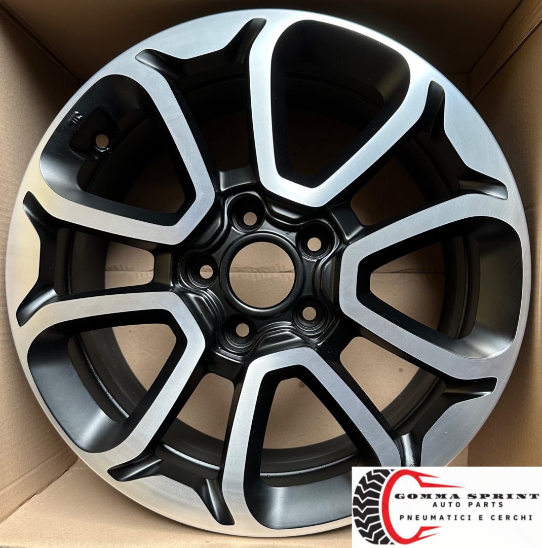 4 CERCHI IN LEGA ORIGINALI RAGGIO 16 FIAT 500X NERO OPACO DIAMANTATO (PARI AL NUOVO) - immagine 6