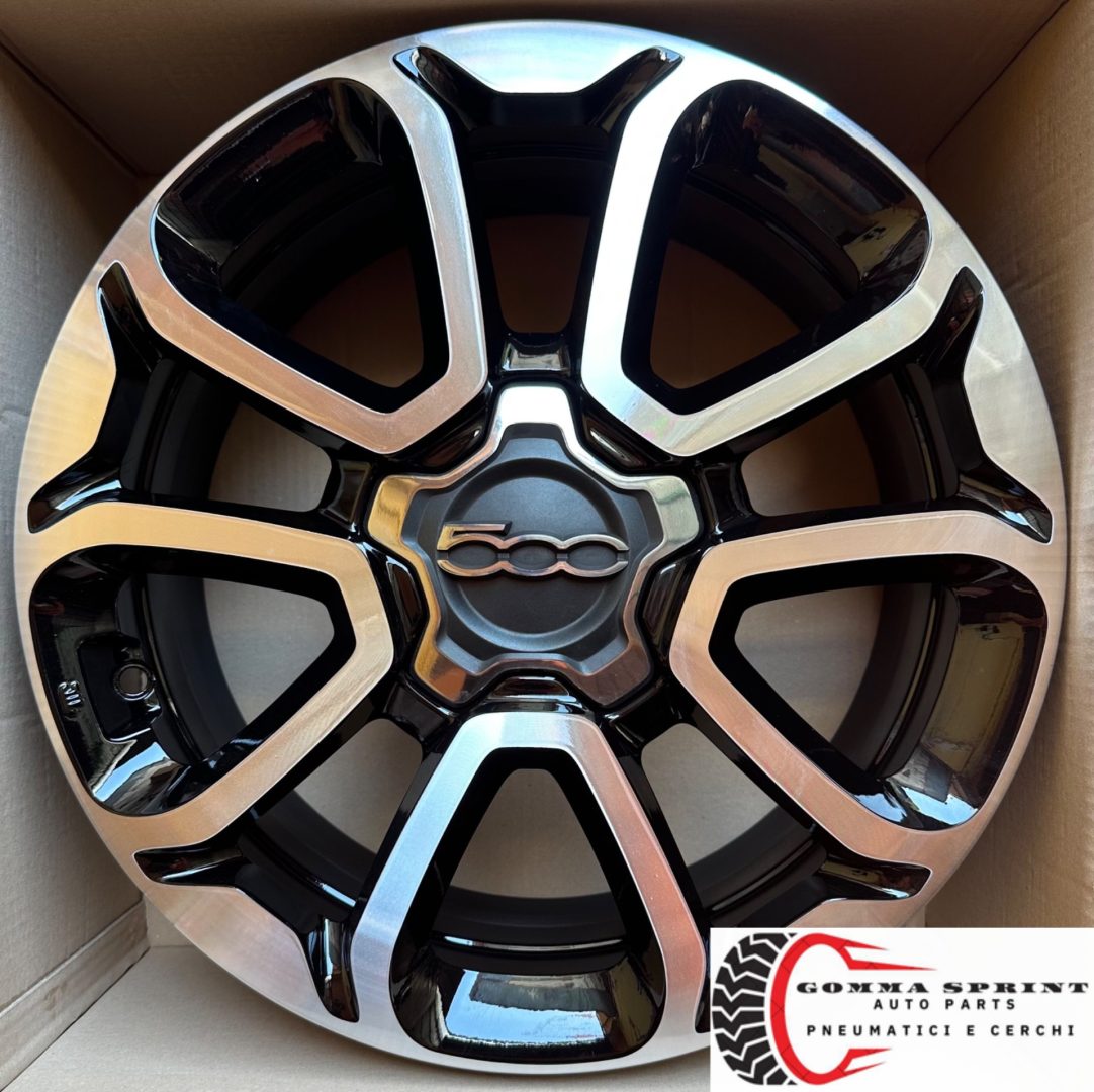 4 CERCHI IN LEGA ORIGINALI RAGGIO 16 FIAT 500X NERO LUCIDO DIAMANTATO (PARI AL NUOVO) - immagine 6