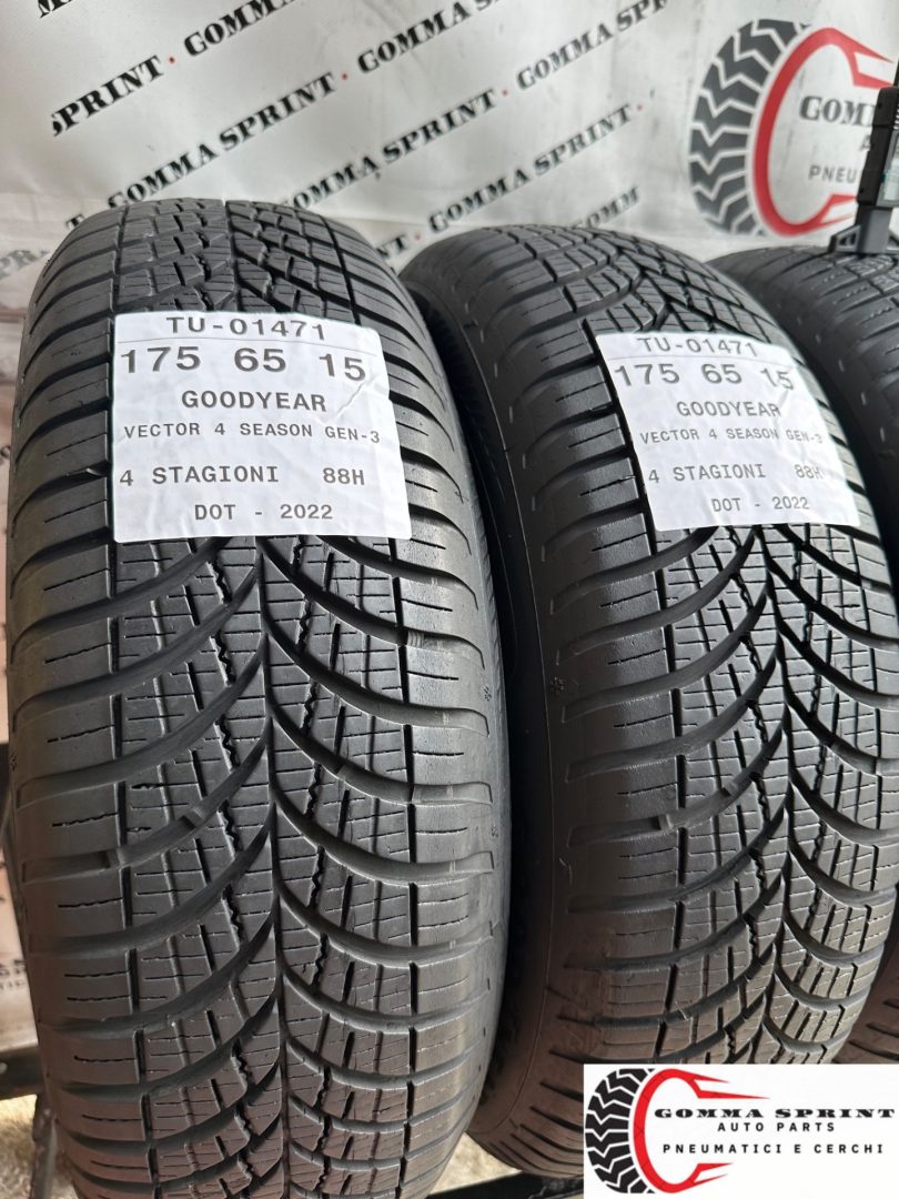 4 PNEUMATICI 175/65 R15 GOODYEAR 4 STAGIONI - immagine 7