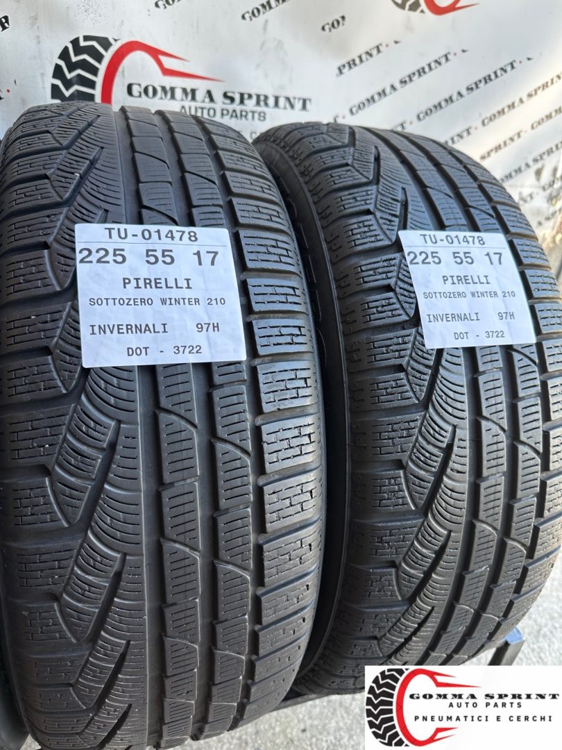 4 PNEUMATICI 225/55 R17 PIRELLI INVERNALI 75% - immagine 7