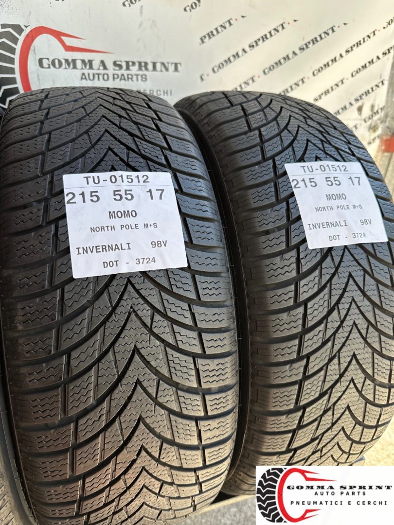 4 PNEUMATICI 215/55 R17 MOMO INVERNALI 80% - immagine 7