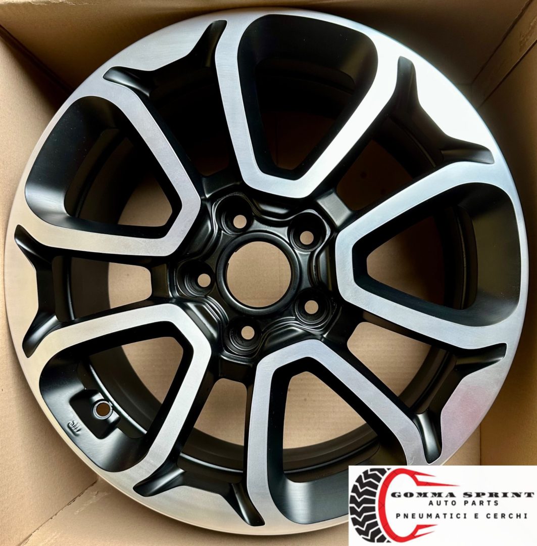 4 CERCHI IN LEGA ORIGINALI RAGGIO 16 FIAT 500X NERO OPACO DIAMANTATO (PARI AL NUOVO) - immagine 7