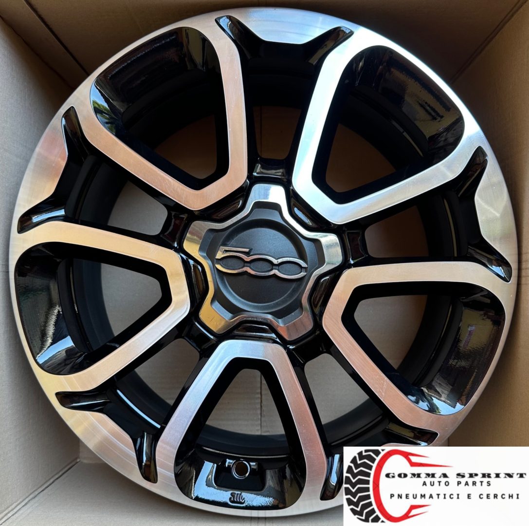 4 CERCHI IN LEGA ORIGINALI RAGGIO 16 FIAT 500X NERO LUCIDO DIAMANTATO (PARI AL NUOVO) - immagine 7