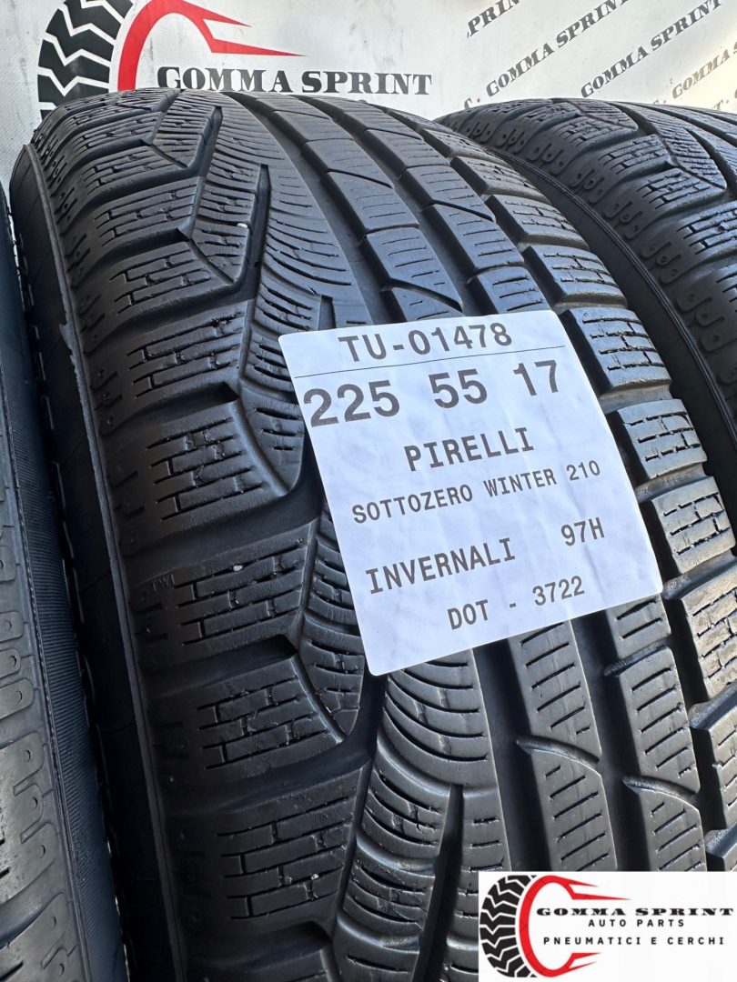 4 PNEUMATICI 225/55 R17 PIRELLI INVERNALI 75% - immagine 8