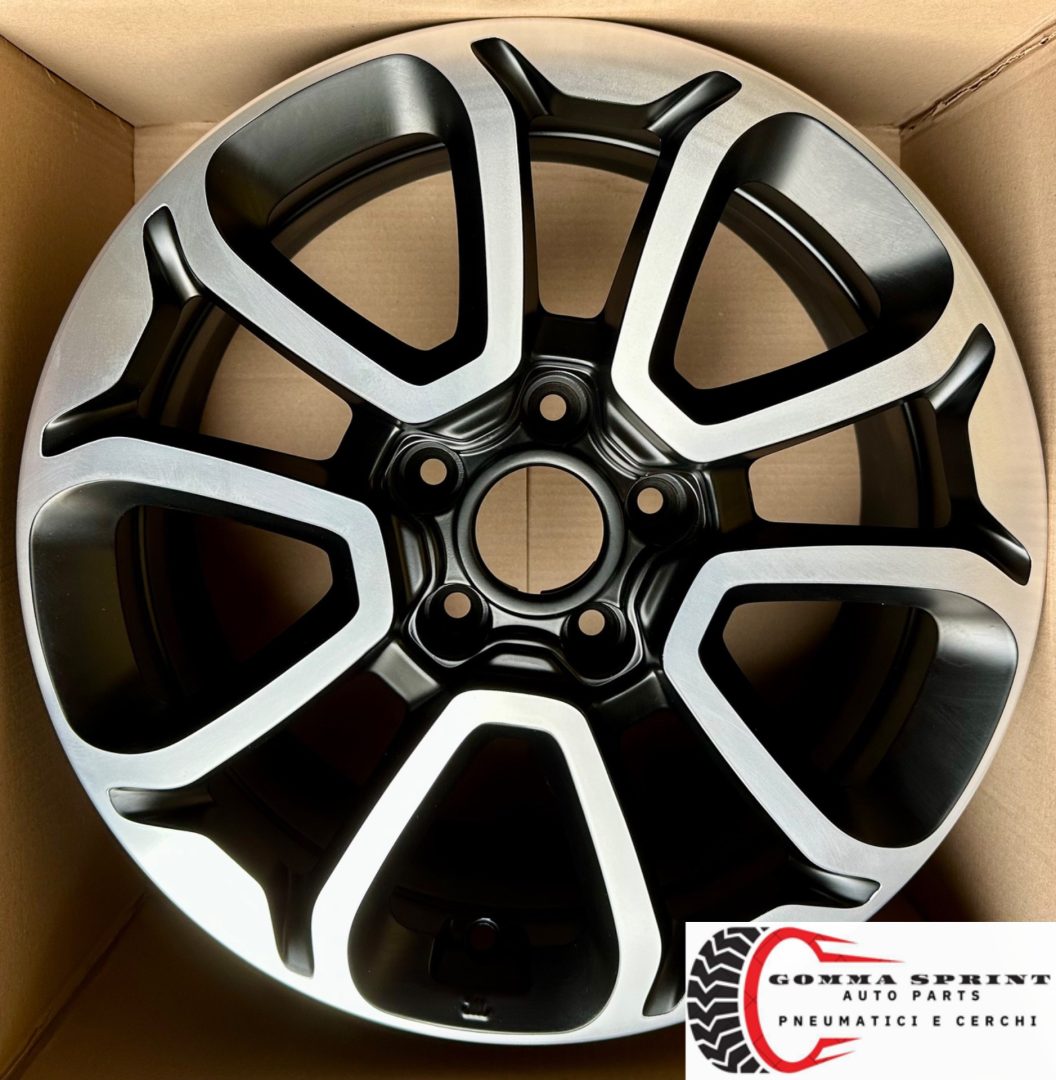 4 CERCHI IN LEGA ORIGINALI RAGGIO 16 FIAT 500X NERO OPACO DIAMANTATO (PARI AL NUOVO) - immagine 8