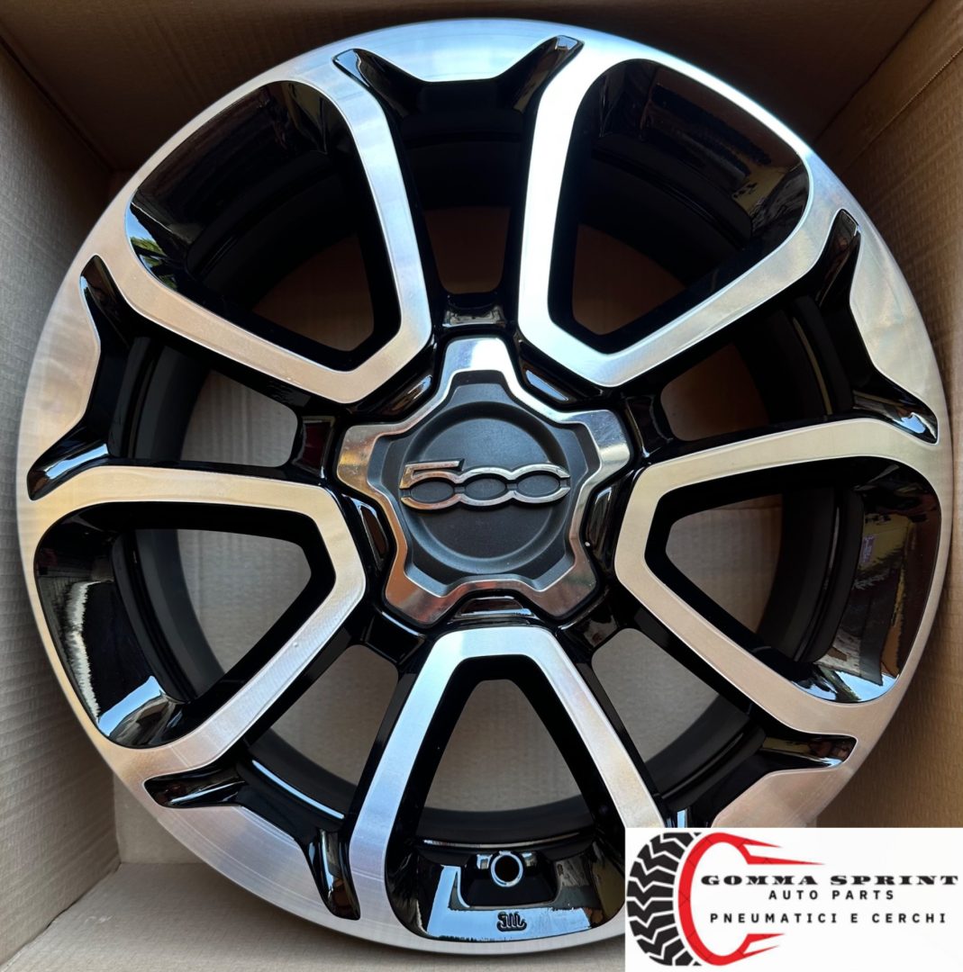 4 CERCHI IN LEGA ORIGINALI RAGGIO 16 FIAT 500X NERO LUCIDO DIAMANTATO (PARI AL NUOVO) - immagine 8