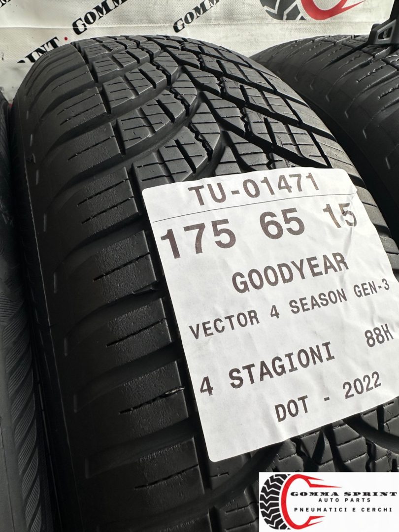 4 PNEUMATICI 175/65 R15 GOODYEAR 4 STAGIONI - immagine 9