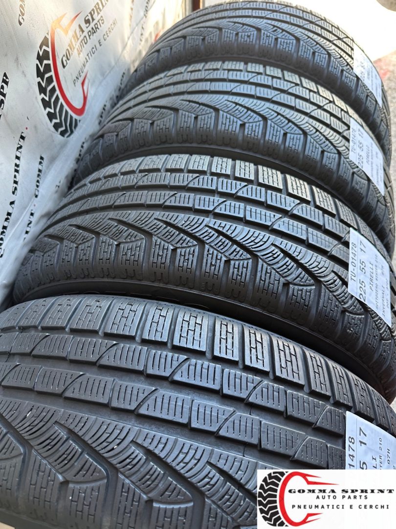 4 PNEUMATICI 225/55 R17 PIRELLI INVERNALI 75% - immagine 9
