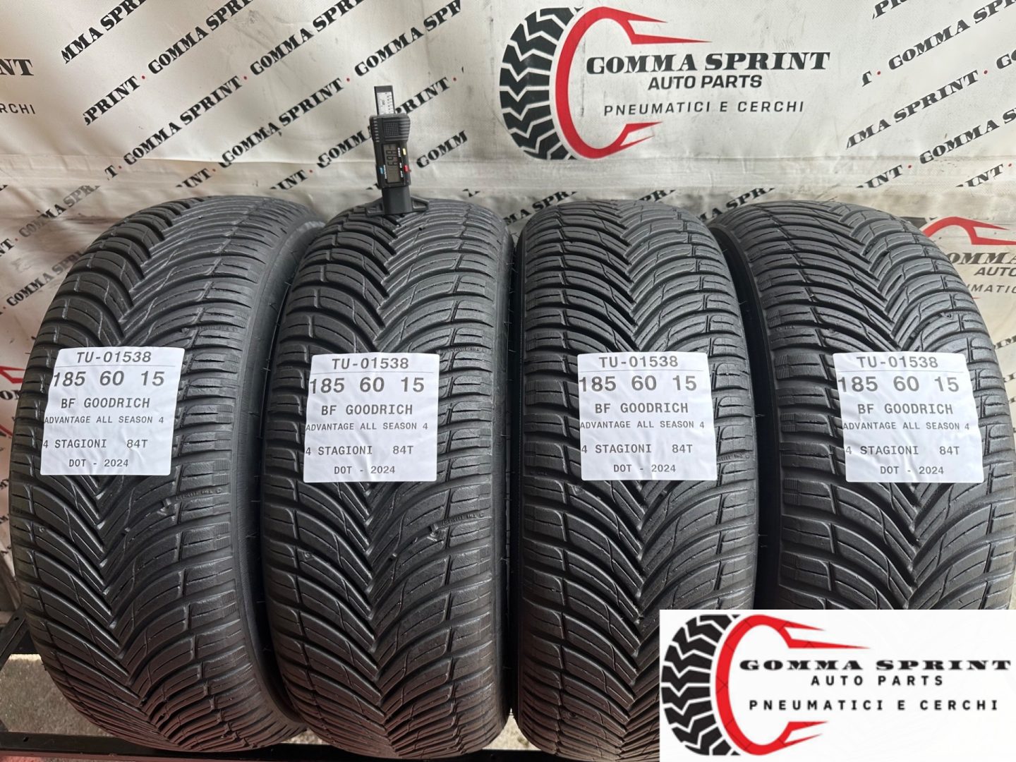 4 PNEUMATICI 185/60 R15 BF GOODRICH 4 STAGIONI 90%