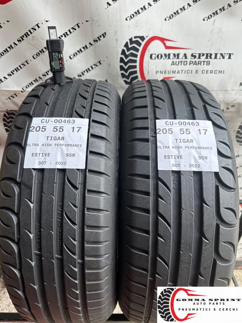 2 PNEUMATICI 205/55 R17 TIGAR ESTIVE 85%