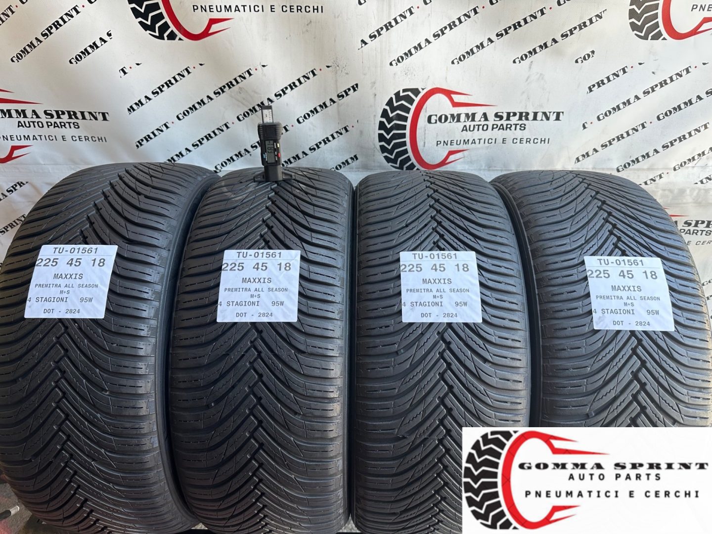 4 PNEUMATICI 225/45 R18 MAXXIS 4 STAGIONI 80%
