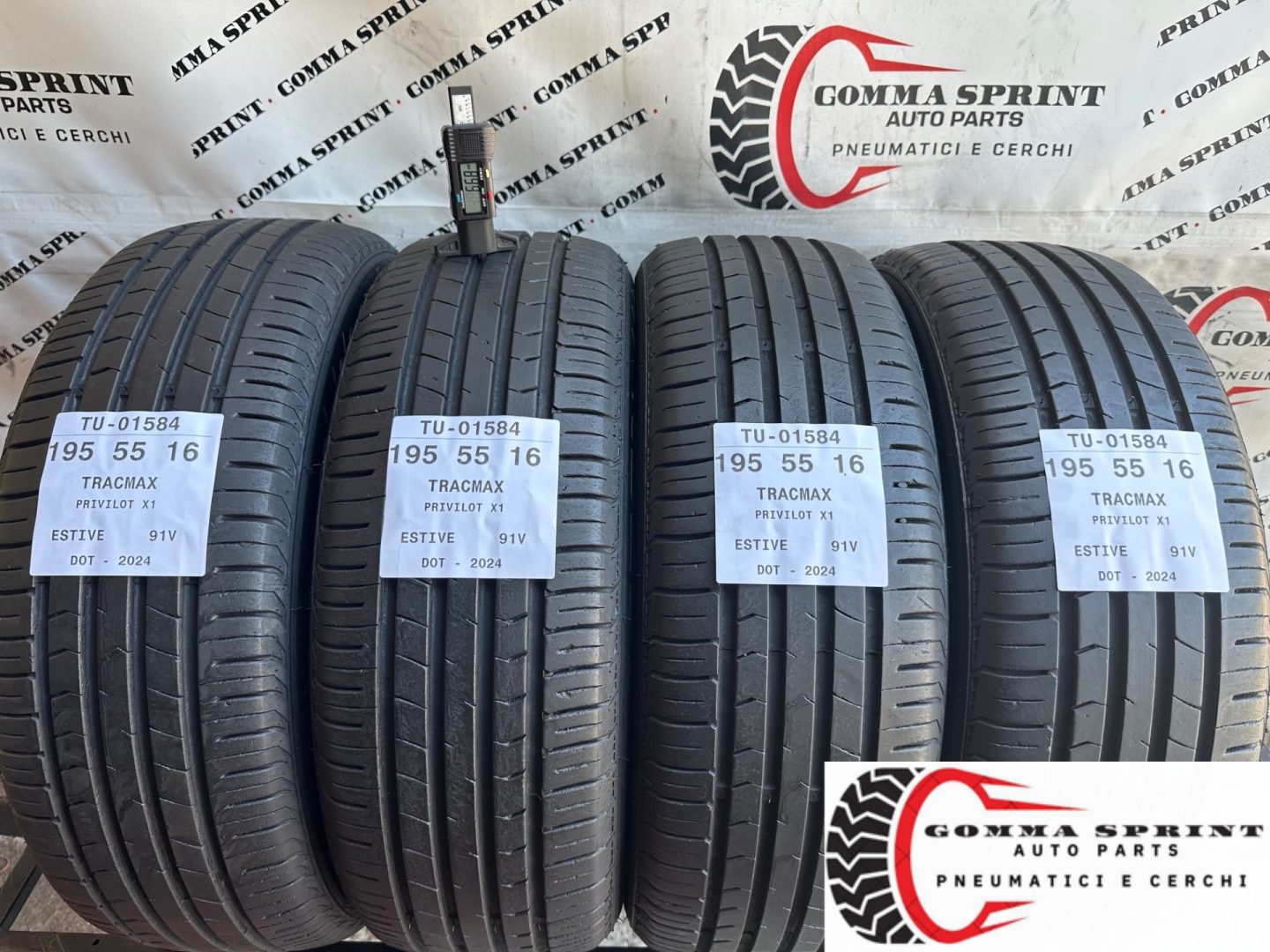 4 PNEUMATICI 195/55 R16 TRACMAX ESTIVE 75%