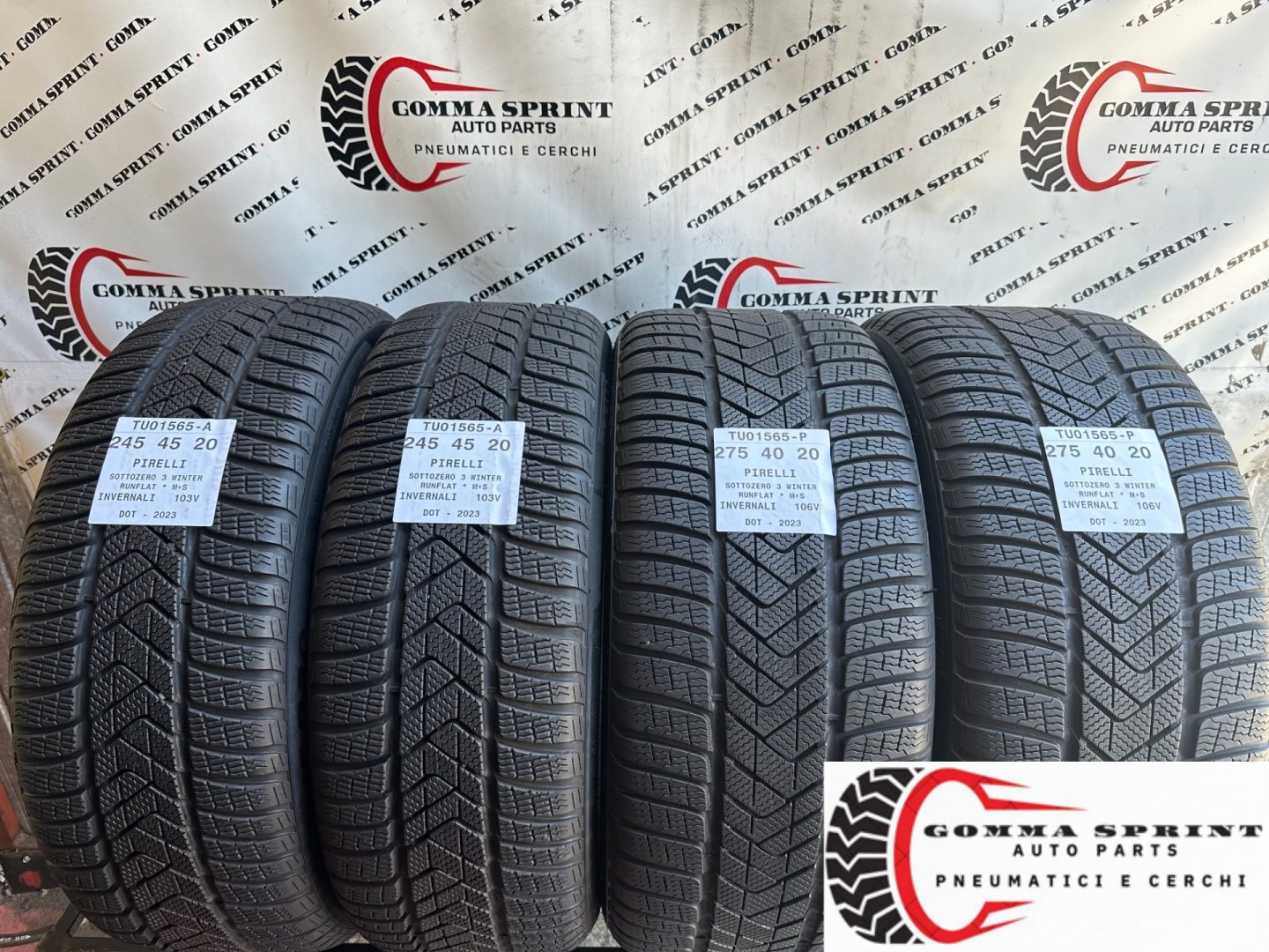 4 PNEUMATICI 245/45 275/40 R20 PIRELLI INVERNALI