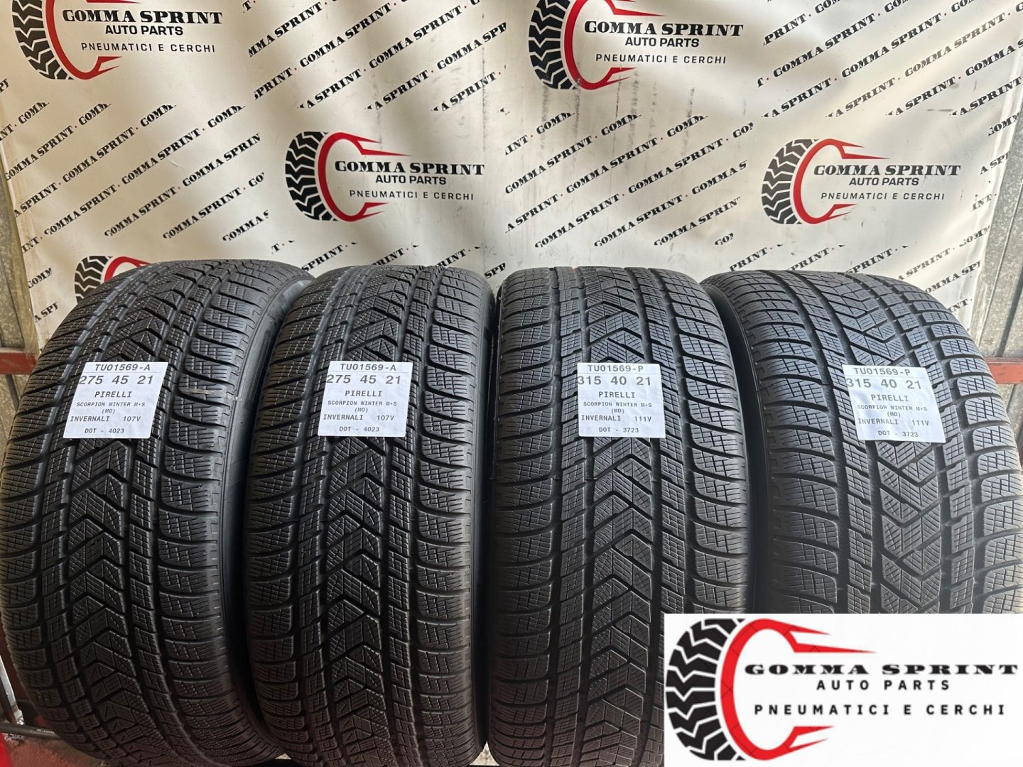 4 PNEUMATICI 275/45 315/40 R21 PIRELLI INVERNALI