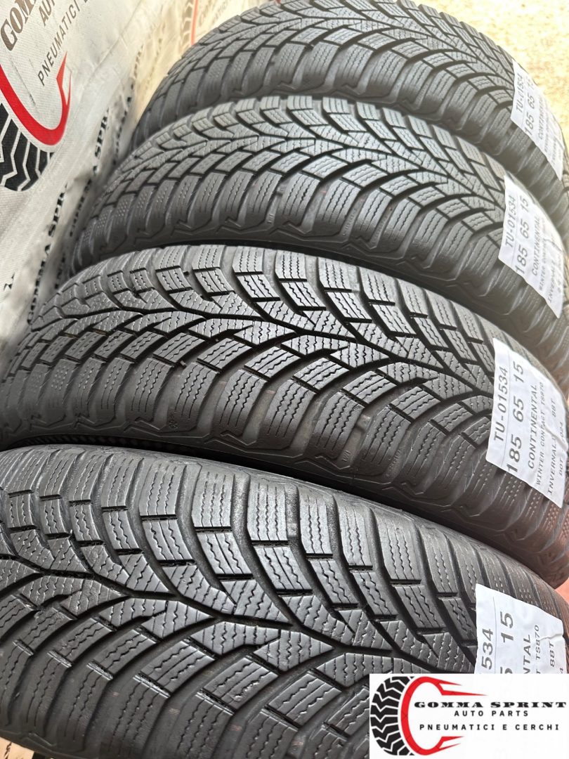 4 PNEUMATICI 185/65 R15 CONTINENTAL INVERNALI - immagine 10