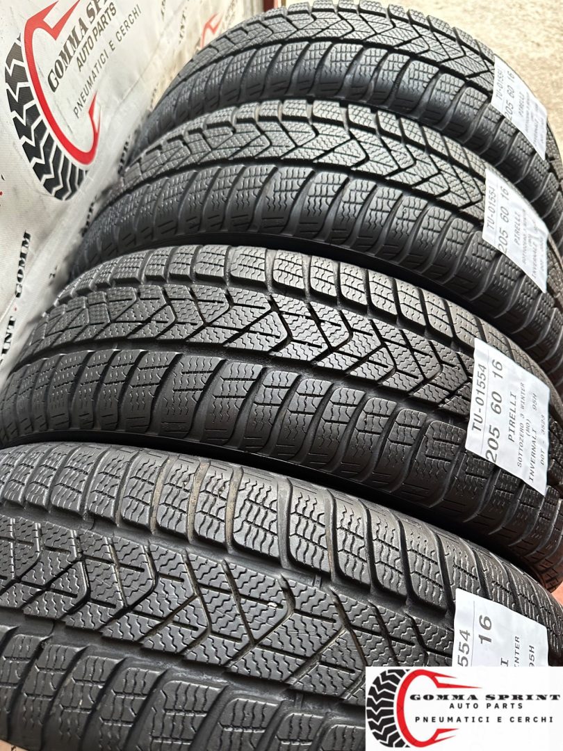 4 PNEUMATICI 205/60 R16 PIRELLI INVERNALI - immagine 10