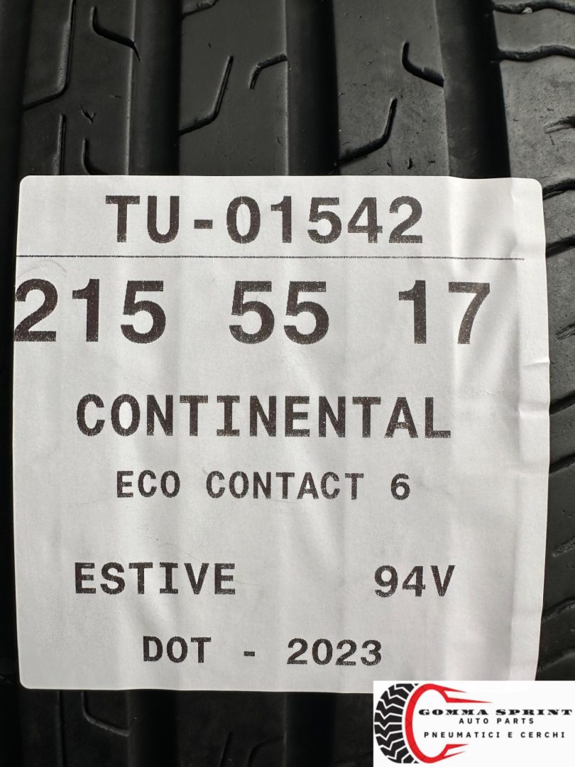 4 PNEUMATICI 215/55 R17 CONTINENTAL ESTIVE 75% - immagine 10