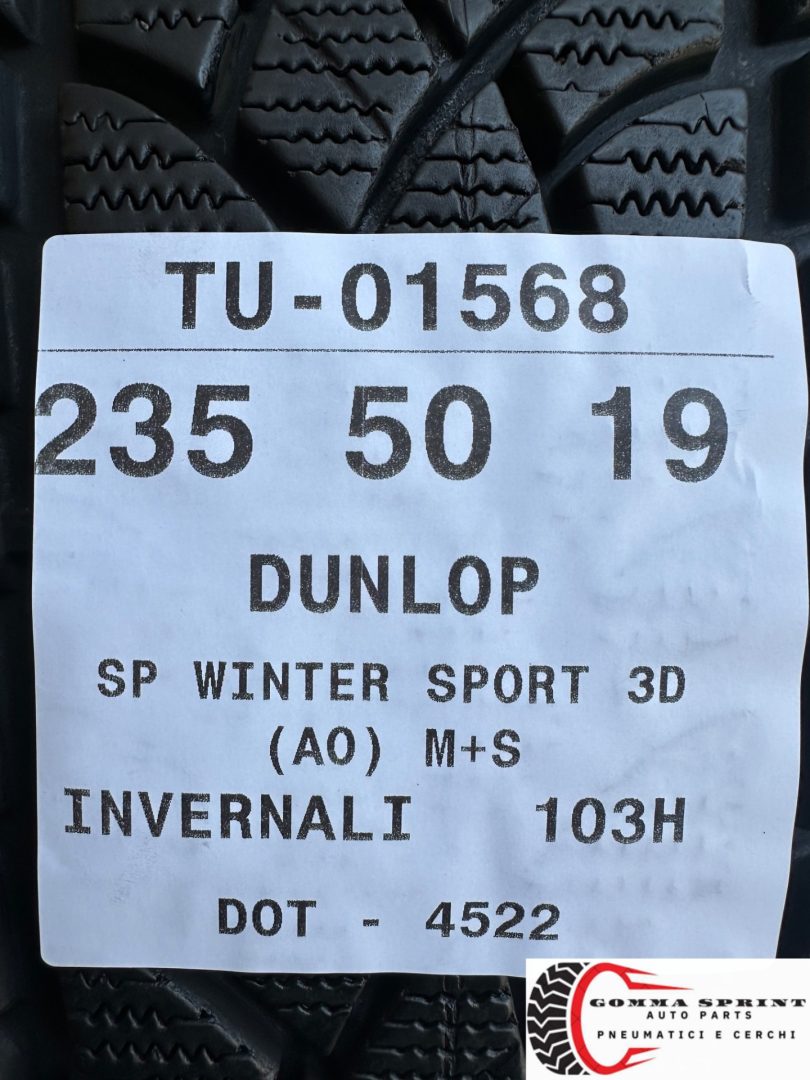 4 PNEUMATICI 235/50 R19 DUNLOP INVERNALI 90% - immagine 11