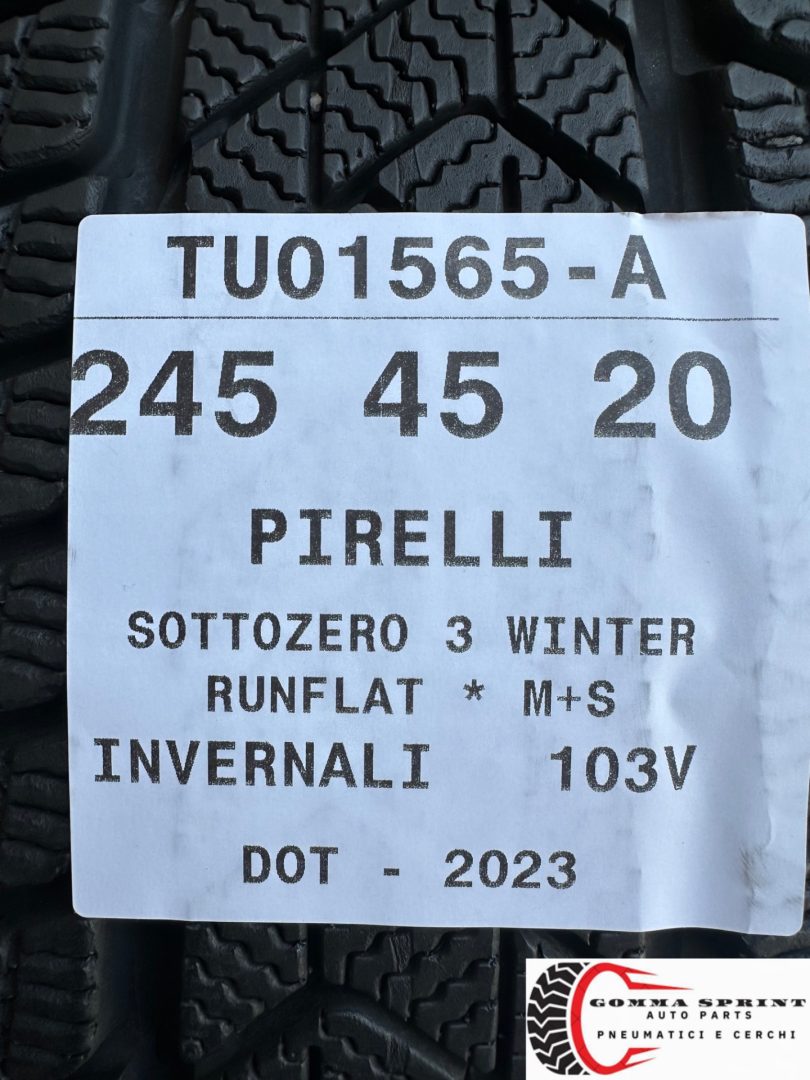 4 PNEUMATICI 245/45 275/40 R20 PIRELLI INVERNALI - immagine 11