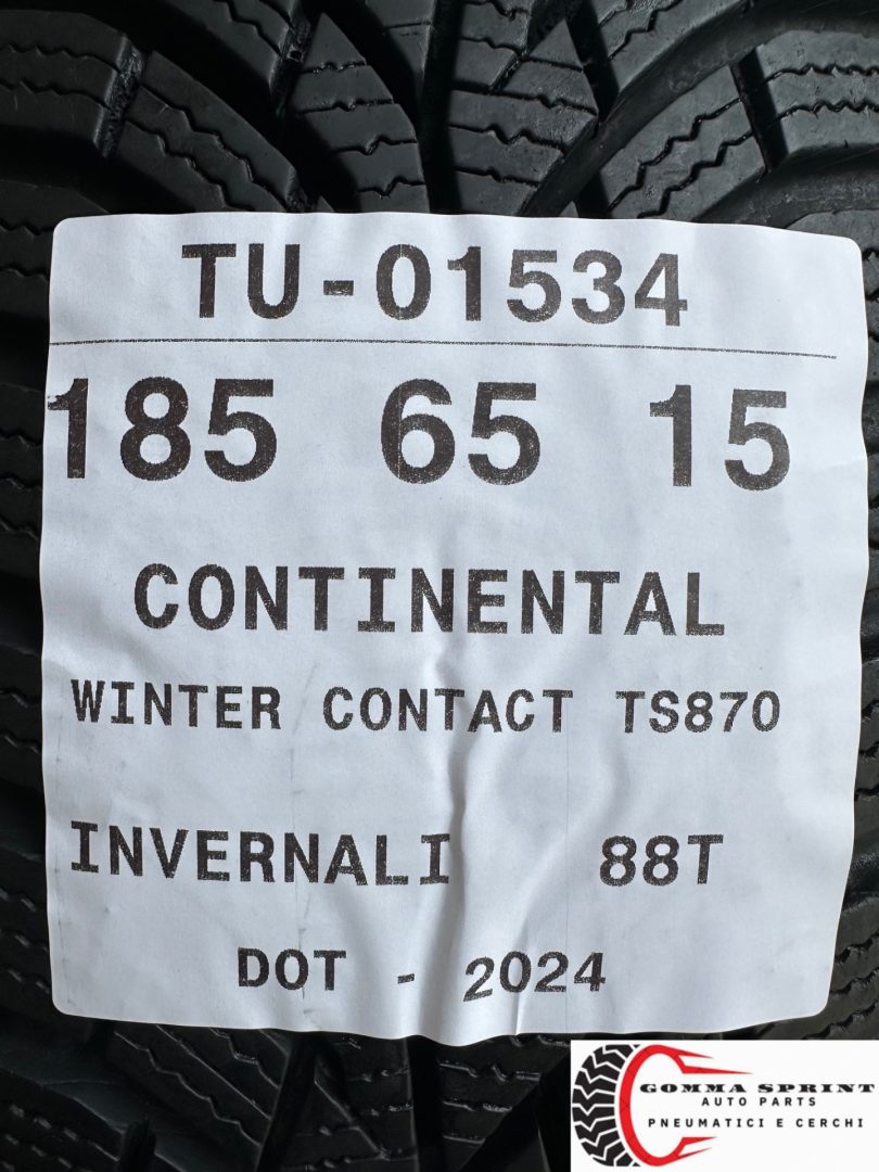 4 PNEUMATICI 185/65 R15 CONTINENTAL INVERNALI - immagine 11