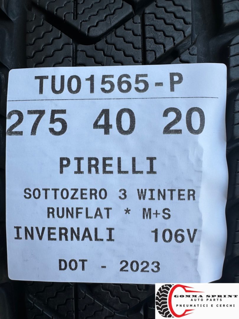 4 PNEUMATICI 245/45 275/40 R20 PIRELLI INVERNALI - immagine 12