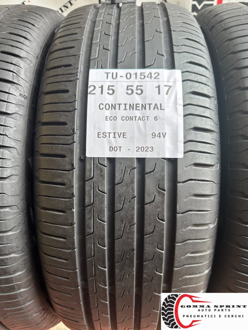 4 PNEUMATICI 215/55 R17 CONTINENTAL ESTIVE 75% - immagine 2