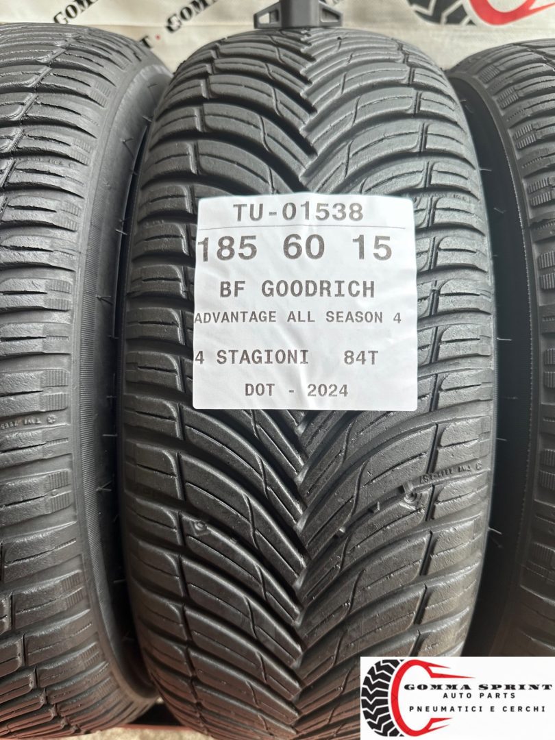 4 PNEUMATICI 185/60 R15 BF GOODRICH 4 STAGIONI 90% - immagine 2