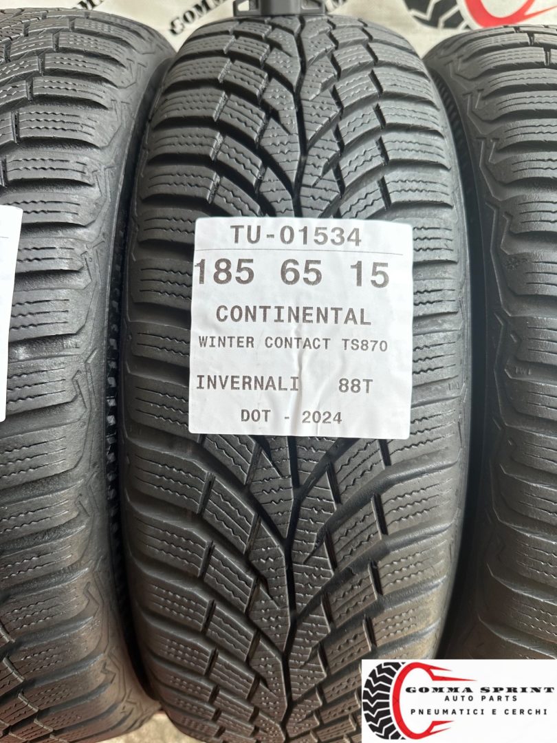 4 PNEUMATICI 185/65 R15 CONTINENTAL INVERNALI - immagine 2