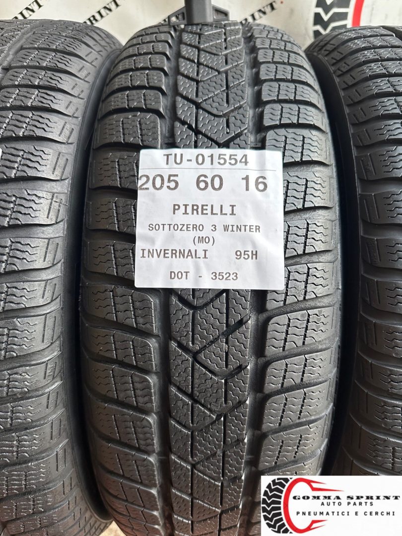 4 PNEUMATICI 205/60 R16 PIRELLI INVERNALI - immagine 2