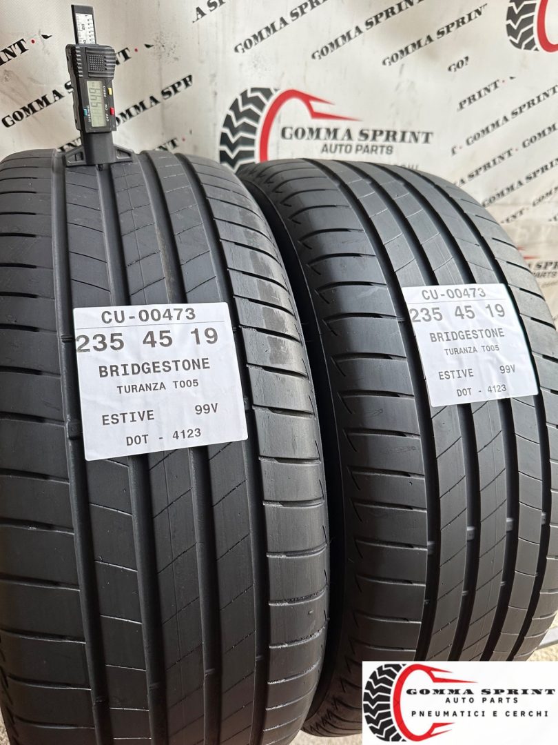 2 PNEUMATICI 235/45 R19 BRIDGESTONE ESTIVE - immagine 2