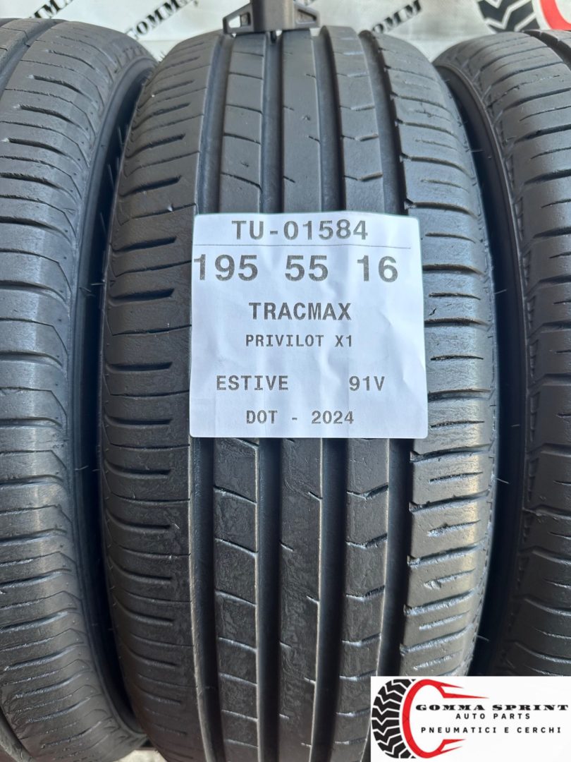 4 PNEUMATICI 195/55 R16 TRACMAX ESTIVE 75% - immagine 2