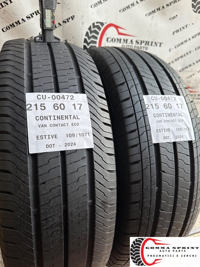 2 PNEUMATICI 215/60 R17C CONTINENTAL ESTIVE 85% - immagine 2