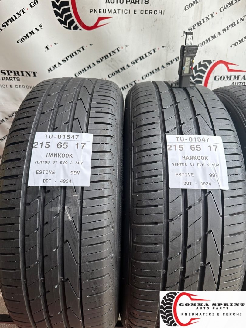 4 PNEUMATICI 215/65 R17 HANKOOK ESTIVE 75% - immagine 3