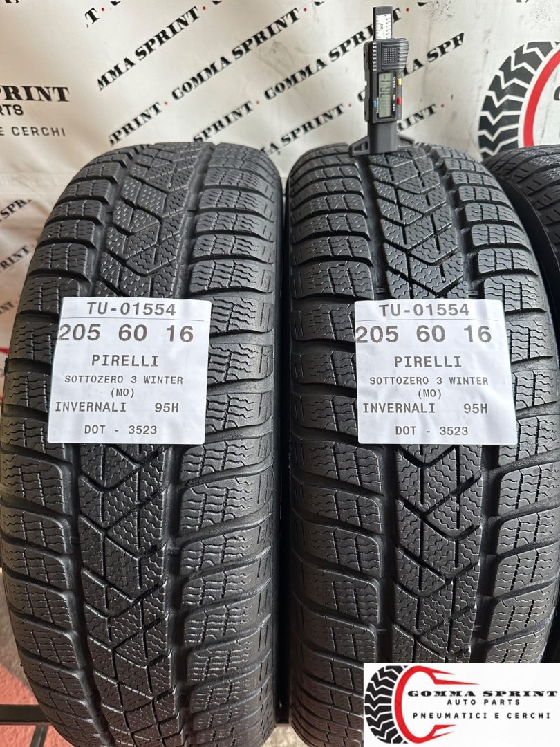 4 PNEUMATICI 205/60 R16 PIRELLI INVERNALI - immagine 3