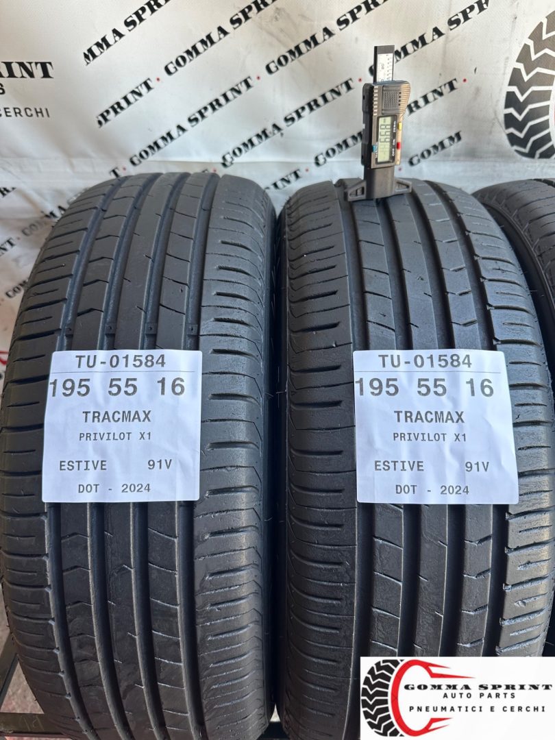4 PNEUMATICI 195/55 R16 TRACMAX ESTIVE 75% - immagine 3
