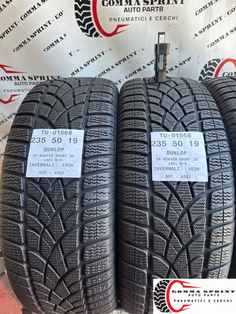 4 PNEUMATICI 235/50 R19 DUNLOP INVERNALI 90% - immagine 3