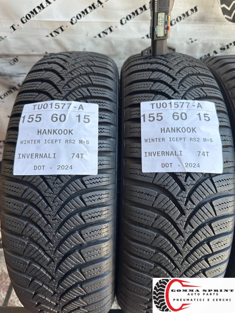 4 PNEUMATICI 155/60 175/55 R15 HANKOOK INVERNALI - immagine 3