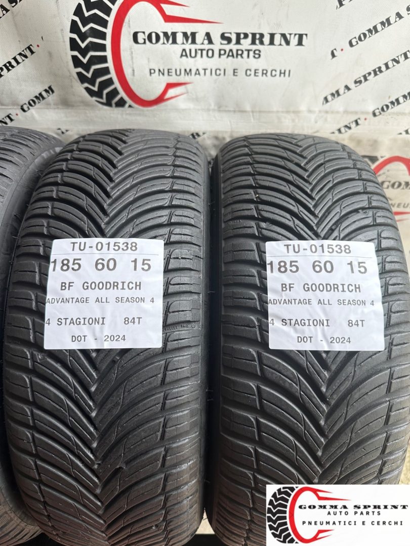 4 PNEUMATICI 185/60 R15 BF GOODRICH 4 STAGIONI 90% - immagine 4
